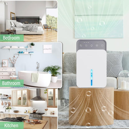 1500ml Semiconductor Dehumidifier with Automatic Defrost Function, Timer, Sleep Mode EU Plug by bashfashion