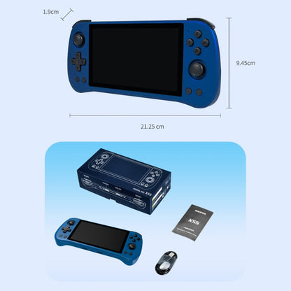 POWKIDDY X55 Game Console 5.5 Inch 1280 X 720 IPS Screen RK3566 Linux System Open-Source Retro Video Player 16GB+128GB(White) by POWKIDDY