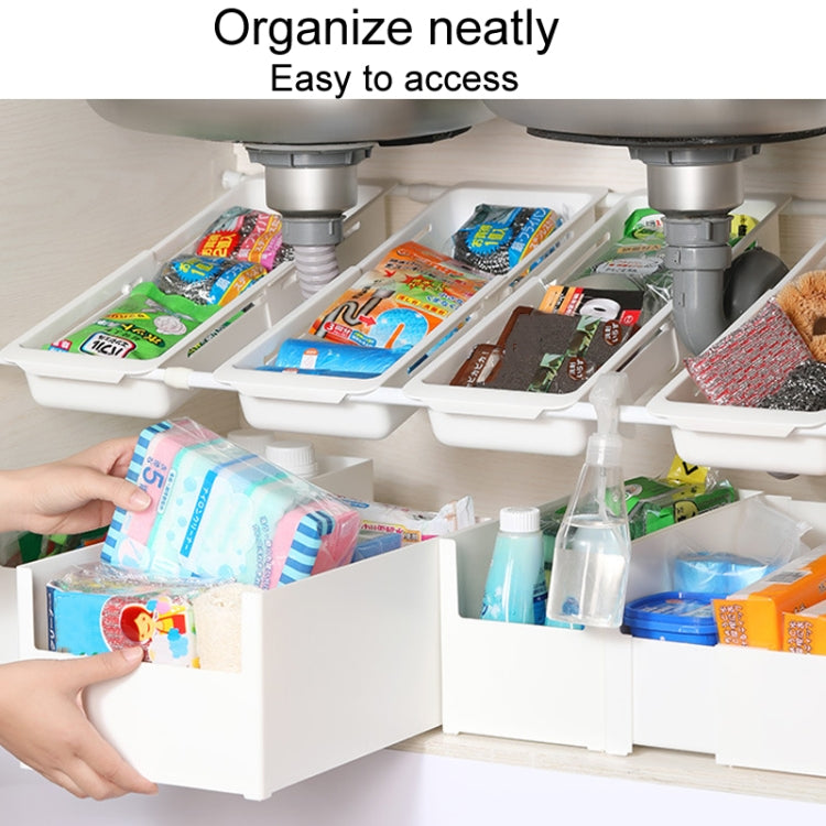 No Punch Under Sink Shelf Household Multifunctional Cabinet Organizer, Style: Fixed Large Wide by bashfashion