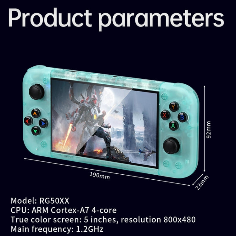 RG50XX 5-Inch Retro Handheld Game Console Linux System Built In 15000+ Games(Black) by bashfashion