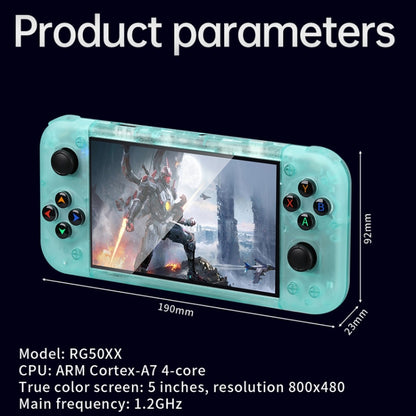 RG50XX 5-Inch Retro Handheld Game Console Linux System Built In 15000+ Games(Black) by bashfashion