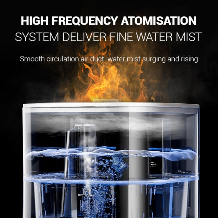 JSQ-58 1.1L large Capacity Digital Display Flame Atomization Humidifier, Color: Matt Black(UK Plug) by bashfashion