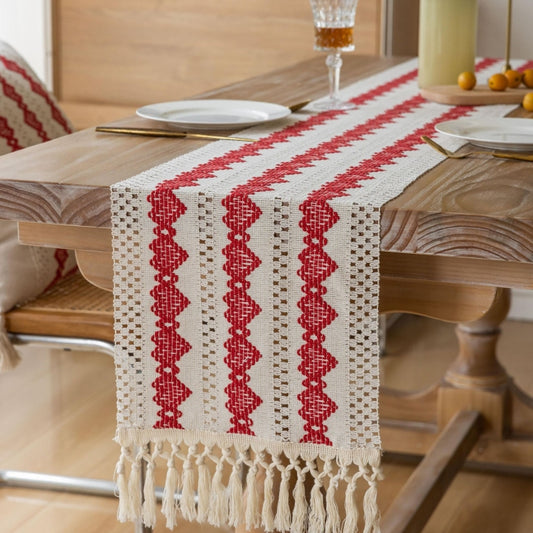 33x153cm Christmas Towel Embroidery Table Flag Simple Tablecloths(Love Ring) by bashfashion