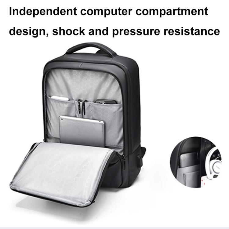 OUMANTU 2103 Large Capacity Multi-Compartment Waterproof Laptop Backpack With USB Port(Gray) by OUMANTU