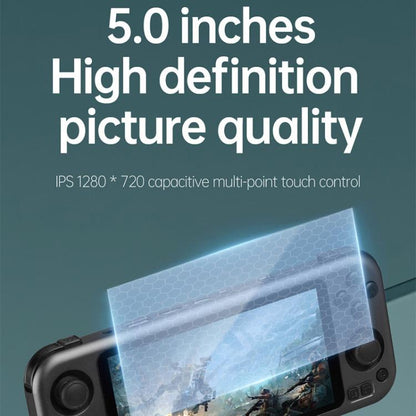 CB408 4.7-inch Touch Screen Handheld Game Console Supports WiFi Android 11 +Linux System 128G(Blue) by bashfashion