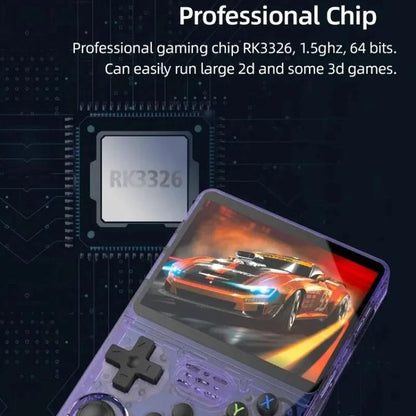 R36S Retro Handheld Game Console Linux System 3.5-Inch Screen Single TF Card Version 64G(White) by bashfashion