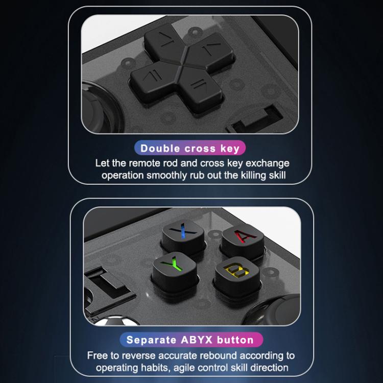 Portable Open Source GBA/FC Arcade Handheld Game Console, Size: 128G(Transparent Gray) by bashfashion