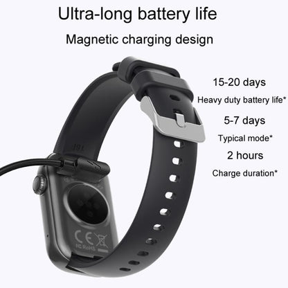 QS50 1.47inch TFT Screen Smart Wristband Support Bluetooth Calling / Oxygen Detection / Sleep Detection / Heart Rate Detection(Gray Green) by bashfashion