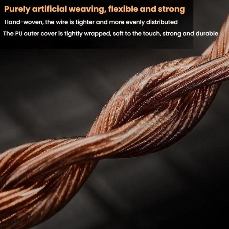 CVJ VS400 Interchangeable Audio Plug Oxygen-Free Copper Headphone Upgrade Cable, Style: Type-C S Pin by CVJ