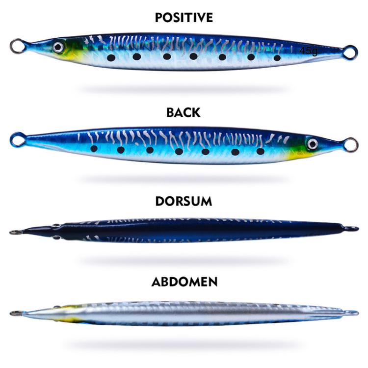 17G PROBEROS LF151 Long-Distance Casting Sinking Lure 3D Fast-Draw Sea Fishing Mackerel Hook(C) by PROBEROS