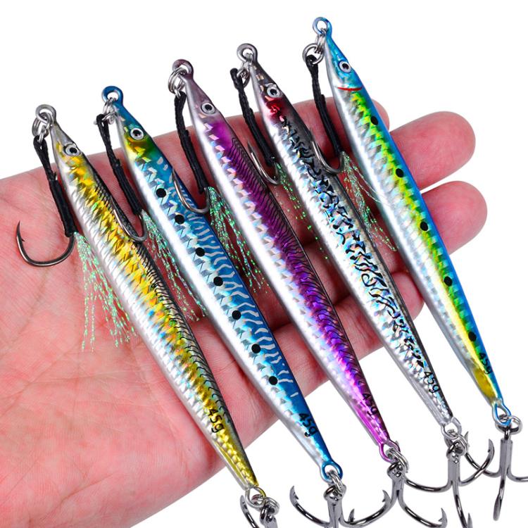 17G PROBEROS LF151 Long-Distance Casting Sinking Lure 3D Fast-Draw Sea Fishing Mackerel Hook(C) by PROBEROS