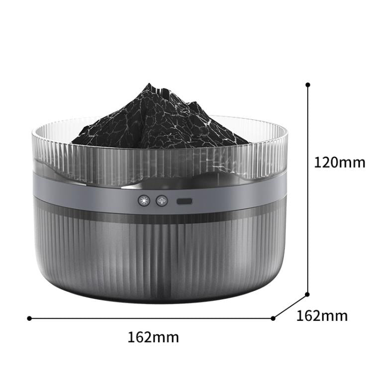 2L Volcanic Essential Oil Diffuser Humidifier Large Capacity Aromatherapy Mist Diffuser Top-Fill Water Tank(Black) by bashfashion