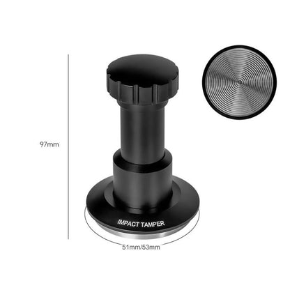 53mm Adjustable Impact Coffee Tamper with Threaded Base Spring-Loaded Espresso Tamper Tool by bashfashion